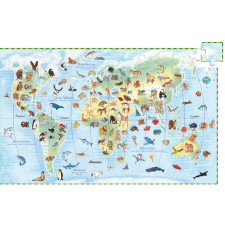 DJECO Djeco Megfigyeltető puzzle - Föld állatai, 100 db-os puzzle, kirakós