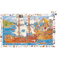 DJECO Djeco Megfigyeltető puzzle - Kalózok, 100 db-os - Pirates játékfigura