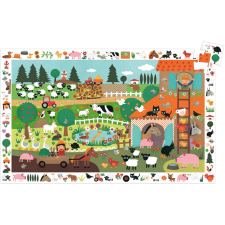 DJECO Djeco Megfigyetetlő puzzle - A farm, 35 db-os - The farm puzzle, kirakós