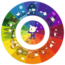 DJECO Djeco Óriás körpuzzle - Mackó színes világa - Colors játékfigura