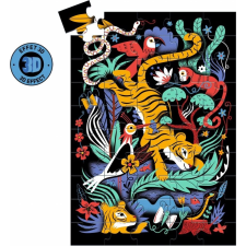 DJECO Djeco tigris puzzle 3D szemüveggel 50 darab puzzle, kirakós