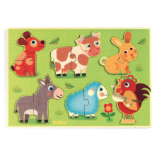DJECO Fa puzzle Az udvaron (3070900012592) puzzle, kirakós