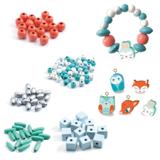 Djeco Fagyöngyök - Erdei állatkák - Wooden beads, small animals kreatív és készségfejlesztő