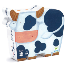 Djeco Formadobozos puzzle - Bocik és tehenek - The cows on the farm játékfigura