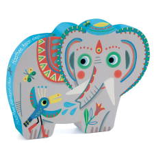 DJECO Formadobozos puzzle - Haathee, Asian elephant - 24pcs puzzle, kirakós