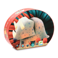 DJECO Formadobozos puzzle - Teo a kis dínó - Teo the dino puzzle, kirakós