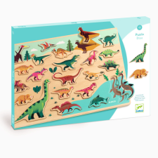 DJECO Formaillesztő, formaberakó - Színes dínók - Puzzlo Dino kreatív és készségfejlesztő