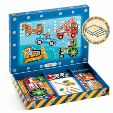 DJECO Koppintson a Tap Vehicles Assembly Game, Djeco elemre kreatív és készségfejlesztő