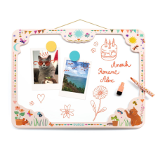 DJECO : Little Big room Mágnestábla - Cica illusztrációval - Cat board kreatív és készségfejlesztő