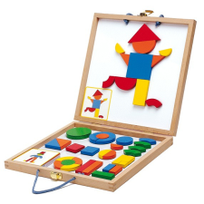 DJECO Mágneses képkirakó - Geometriai formák-42db-os kreatív és készségfejlesztő