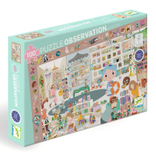 DJECO Megfigyeltető puzzle - A kisbolt, 100 db-os - The little shop puzzle, kirakós