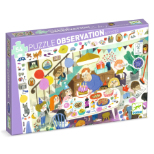 DJECO Megfigyeltető puzzle - Szülinapi parti, 54 db-os - Birthday Party puzzle, kirakós