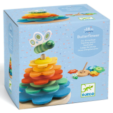 DJECO Montessori játékvirág és pillangótorony készségfejlesztő