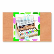 DJECO Művészdoboz 12 tubussal, Gouache Colors, Djeco kreatív és készségfejlesztő