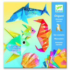 DJECO Origami kreatív készlet,Tengeri állatok kreatív és készségfejlesztő