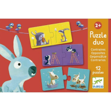 DJECO Párosító puzzle - Ellentétek - Opposites - 12db-os - Djeco kreatív és készségfejlesztő