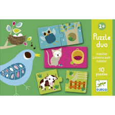 DJECO Párosító puzzle - élőhely - 12 db-os puzzle, kirakós