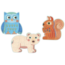 DJECO Primo puzzle - Az erdőben, 9, 12, 16 db-os - Djeco kreatív és készségfejlesztő