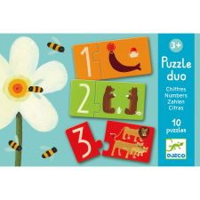 DJECO Puzzle duó Numbers, Djeco puzzle, kirakós