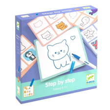 DJECO Step by Step Babies & Co - Rajzolás lépésről lépésre, Állatkölykök kreatív és készségfejlesztő