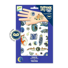 DJECO Tattoos, Nighttime Reflections - Tetováló matricák, Éjszaka tükröződései kreatív és készségfejlesztő