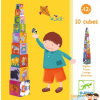 DJECO Toronyépítő kocka - mulatságos - 10 funny blocks