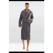 DKaren 130 férfi bolyhos fürdőköpeny, szürke XXL lakástextília