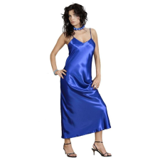 DKaren Iga hosszú szatén hálóing kék  XL hálóing, pizsama