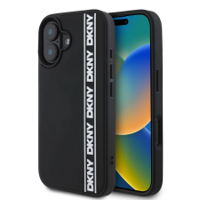 DKNY 3D Rubber Repeat Logo Line tok iPhone 16 készülékhez fekete (901112) tok és táska