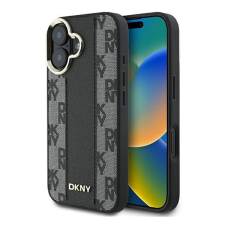 DKNY Checkered Pattern iPhone 16 Plus MagSafe hátlap tok, fekete DKHMP16MPCPVSLK tok és táska