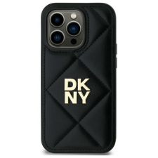 DKNY DKHCP14SPQDSLK Quilted Stack Logo tok iPhone 14 - fekete tok és táska