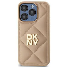 DKNY DKHCP14XPQDSLE Quilted Stack Logo tok iPhone 14 Pro Max - bézs tok és táska