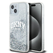 DKNY DKHCP15SLBNAET Liquid Glitter Big Logo tok iPhone 15 / 14 / 13 - fehér tok és táska
