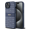 DKNY DKHCP15SPRTHSLB Leather Mono Stripe &amp; Metal Logo tok iPhone 15 / 14 / 13 - kék
