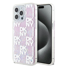 DKNY DKHCP15XLCPEPP Liquid Glitter Multilogo tok iPhone 15 Pro Max - rózsaszín tok és táska