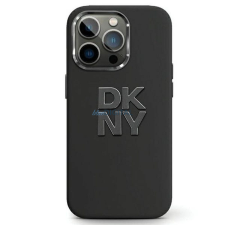 DKNY DKHCP15XSMCBSK Silicone W/Stack Metal Logo tok iPhone 15 Pro Max - fekete tok és táska
