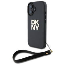 DKNY DKHCP16SPBSWSK Wrist Strap Stock Logo keménytok iPhone 16 - fekete tok és táska