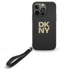 DKNY DKHCP16XPBSWSK Wrist Strap Stock Logo keménytok iPhone 16 Pro Max - fekete tok és táska