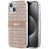DKNY DKHMP15SHRHSEP IML Mono &amp; Stripe MagSafe-kompatibilis tok iPhone 15 / 14 / 13 - rózsaszín