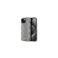DKNY DKHMP15SPCPVSLE Leather Checkered Mono Pattern MagSafe keménytok iPhone 15 - bézs tok és táska