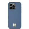 DKNY DKHMP15SPSHRPSB Leather Pattern Metal Logo MagSafe-kompatibilis tok iPhone 15 / 14 / 13 - kék