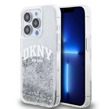 DKNY DKNY Liquid Glitter Arch Logo tok iPhone 15 Pro készülékhez átlátszó tok és táska
