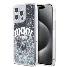 DKNY DKNY Liquid Glitter Arch Logo tok iPhone 15 Pro Max készülékhez fekete tok és táska