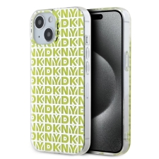 DKNY DKNY PC/TPU Repeat Pattern tok iPhone 15 készülékhez sárga tok és táska