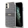 DKNY DKNY PC/TPU Repeat Pattern Tonal Stripe Magsafe tok iPhone 11 készülékhez bézs