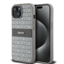 DKNY DKNY PU Leather Repeat Pattern Tonal Stripe tok iPhone 15 készülékhez bézs tok és táska
