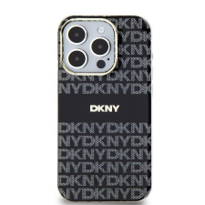 DKNY IML Mono &amp; Stripe MagSafe-kompatibilis tok iPhone 15 / 14 / 13 - fekete tok és táska