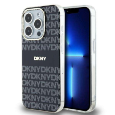 DKNY iPhone 14 Pro Max MagSafe Mintás középcsíkkal PC TPU Telefon tok - Fekete tok és táska