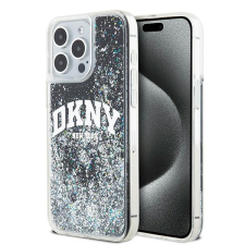 DKNY iPhone 15 Pro Max Arch LOGO Glitter műanyag Telefon tok - Fekete (DKHCP15XLBNAEK) tok és táska