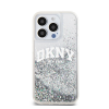 DKNY Liquid Glitter Arch Logo iPhone 14 Pro hátlap tok, átlátszó